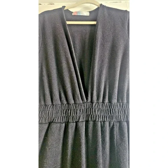 NWT Free People Beach Rita One Piece Jumpsuit Black Pockets Short Sleeve Small